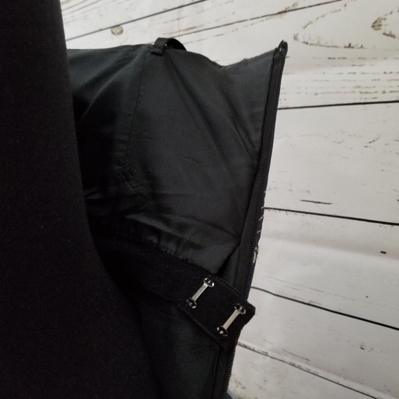 LOFT navy floral strapless dress - Picture 4 of 8